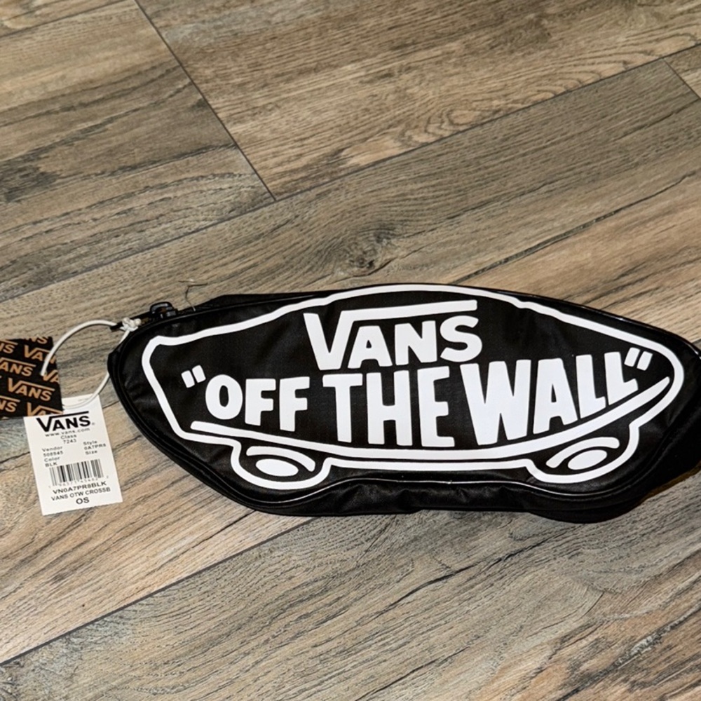 Vans Off The Wall Black and White Waist Bag/Crossbody Bag